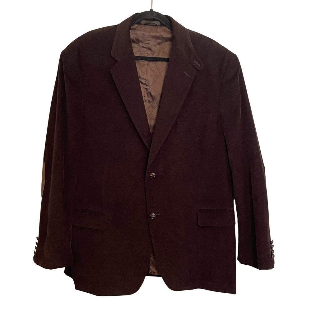 Lauren Ralph Lauren Mens Brown Corduroy Blazer Elbow Patches Sport Coat 44R